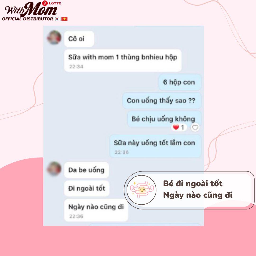 Đánh giá của các mẹ sau khi cho con dùng sữa Withmom Cesar