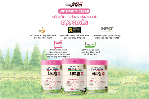 SỮA WITHMOM CESAR - GIẢI PHÁP DINH DƯỠNG TỐI ƯU CHO BÉ SINH MỔ