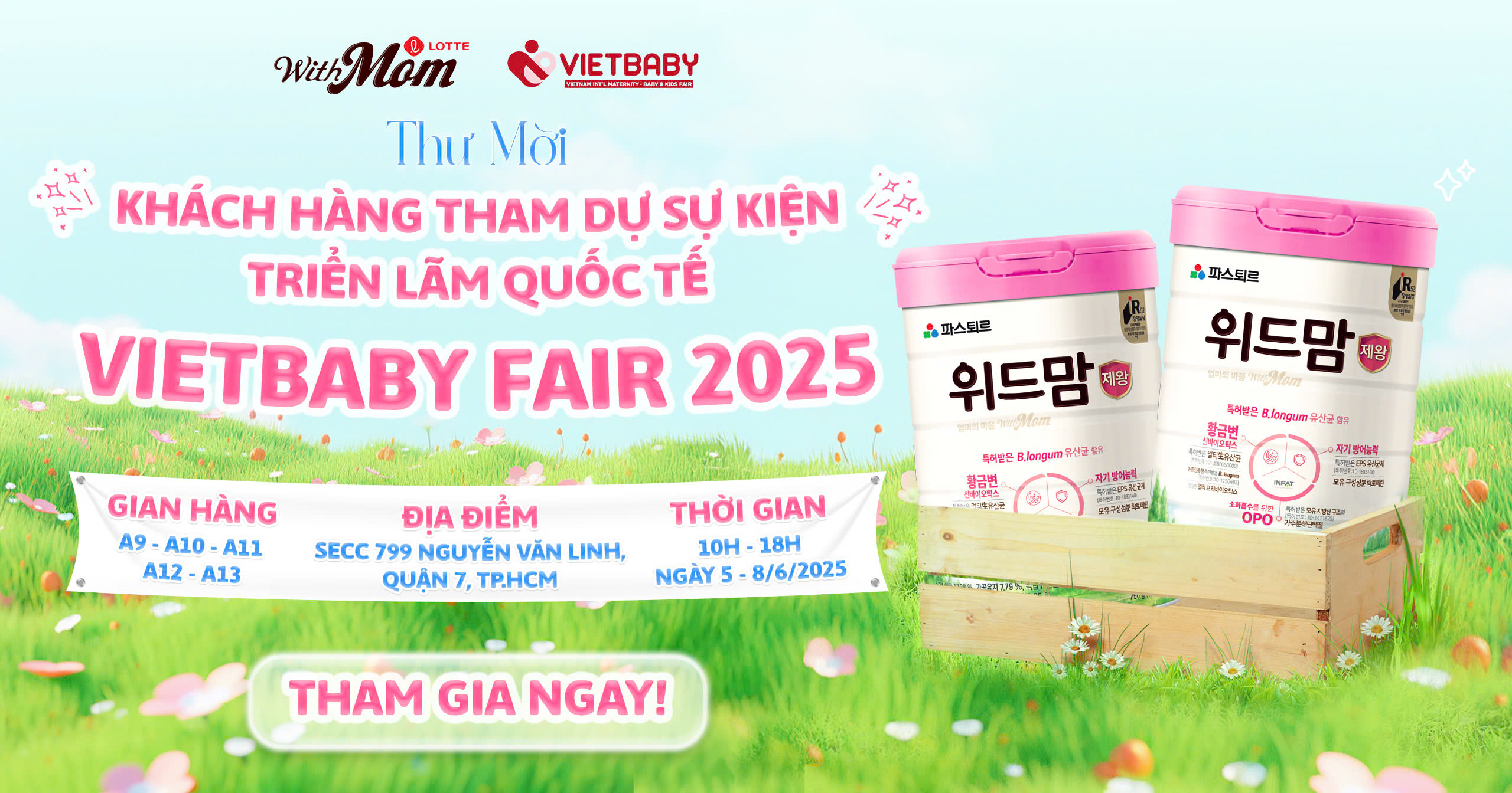 Thư mời tham dự VietBaby Fair 2025 cùng Withmom Cesar
